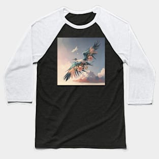 Beautiful Fantasy Bird Flying In Sky Baseball T-Shirt